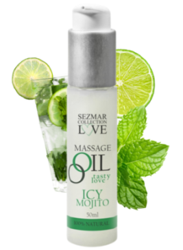 Huile de massage comestible mojito menthe 50ml - SEZ005